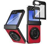 360 Rotating Magnetic Ring Holder Phone Case For Samsung Galaxy Z Flip 6 5 4 3 5G Back Screen Protector Hinge Protective Cover