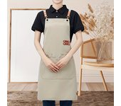 1pc, Linen Apron, Thickened Waterproof Waist Apron For Cleaning, Fashion Housework Kitchen Household Workwear, Kitchen Supplies