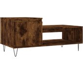 vidaXL Mesa de centro madera contrachapada 100x50x45 cm Blanco, Negro, Blanco brillante Mesita de Salón o Comedor o Auxiliar Mesa de Café Meuble Salón