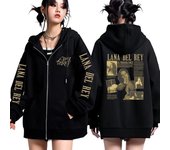 Retro Lana Del Rey Zip Up Hoodie For Men And Women UltraViolence Music Album Hoodie Oversized Streetwear Loose Classic Simple