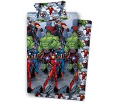 Juego De Sábanas Avengers Heroes 100% Algodón Marvel | Modelo 4 - Para Fans de los Más Pequeños - Ropa de Cama y Sábanas