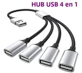 Fast Data Transmission 4-Port Type C USB Hub Splitter OTG Adapter for Computer MacBook pro Air Multi Device USB Hub Extensions