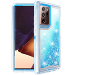 Heavy Duty Transparent Glossy for Samsung Galaxy S23 S24 Ultra S22 S21 S20 S10Plus Note 20 Shockproof Liquid Glitter Rugged Case