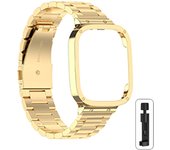 For Redmi Watch 3/3 Active Stainless Steel Strap Metal Strap+Protective Cover Suitable for Mi Watch Lite 3 Bracelet