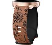 20mm Engraved Silicone band For Samsung Galaxy 7 6 5 40mm 44mm FE 6Classic 43mm 47mm Women Watch Band For HuaweiGT3 2 42mm strap