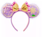 Disney Mickey Mouse Ears Headband 2025 Rapunzel Princess Bow Minnie Ear Headwear for Adult Kids Holiday Hairband