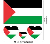 4pcs/Set Palestine Flag Heart Shaped Car Stickers Auto Motorcycle PVC Sticker Waterproof Styling Decal Car Exterior Accessories