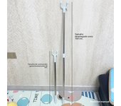 Multifunctional telescopic clothes drying rod shower curtain fork rod home simple telescopic clothes drying rod