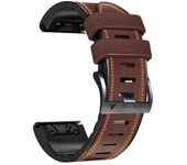 QuickFit 26 22mm Leather Silicone Watch Strap For Epix Gen 2 Smartwatch Band For Garmin Fenix 6X 6 7X 7 Pro 5X 5 Plus Bracelets