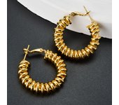 Sunny Jewelry Fashion Simple Hoop Earrings for Women Vintage Classic Circle Twist Geometry Huggie Party Wedding  Jewellery Gift