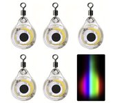 5 pcs/Pack Fishing Light LED Lure Mini Flasher Deep Underwater Eye Shape Squid Bait Luminous for Attracting Fish