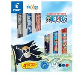Pilot one piece caja coleccionista con 3 boligrafos frixion ball + 3 boligrafos frixion ball plus + 4 stickers de regalo - borrables - recargables - colores surtidos