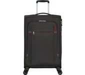 Maleta Mediana American Tourister Crosstrack Spinner Expansible 67cm/ 67.5x42x27.5cm/ 4 Ruedas/ Gris y Rojo
