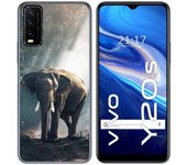 Tumundosmartphone Funda Gel Tpu para Vivo Y20s / Y11s diseño Elefante Dibujos