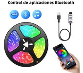 RGB Led Strip Light Bluetooth App Control 5V USB Led Tape Flexible Ribbon Diode Tape for TV Backlight Room Decoration