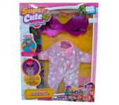SUPER CUTE - Pijama Little Babies - Pijamas para soñar - Color Azul - Brilla en la oscuridad - Incluye una pulsera - Para mayores de 3 años