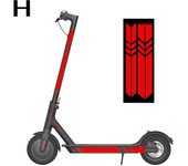 Scooter Sticker Reflective PVC Scooter Decal Waterproof Night Riding Warning Strip for Xiaomi Mijia M365