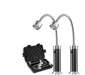 Luz para Parrilla, Luz magnética Para, juego de luces para barbacoa, accesorios para barbacoa, funciona con Pilas, Ángulo de rotación de 360 Grados (paquete de 2, Negro)