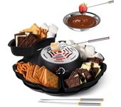 Juego de Moldes y fondue 2 en 1, juego de Hojaldres interiores de Mesa, tostador de malvaviscos con temperatura controlada