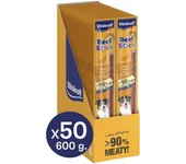 VITAKRAFT - Beef Stick Snack en Stick Para Perros Sabor Buey o Pavo Alto en Carne, Gluten Free y Sin Azúcar (Pack 50x12g)