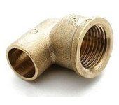 Codo Latón Soldar R/Hembra Fig.90G CU Ø12x1/2" Inyectometal CPH1212