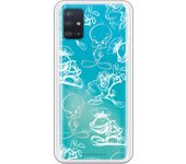 Funda original compatible con Samsung Galaxy A51 - Patron Esbozos Blanco
