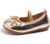 Unishuni Child Mary Janes Shoe Fashion Round Toe Ballet Flats Girl Party Dance Shoe Kids Soft Sole Casual Shoe with Elastic Band