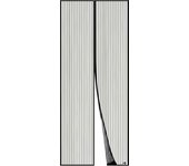 Puerta mosquitera magnética, cortina de malla, sello magnético de arriba a abajo con cierre automático, mantiene el aire fresco adentro (120 x 220 cm, negro)