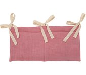 Bolsa para Cuna de Bebe, Bolsa para cochecito de Bebe, Algodón Puro, Doble rejilla, pañal, biberón, Juguetes de dentición, Bolsa de almacenamiento decorativo