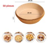 New Air Fryer Disposable Baking Paper Liner Tray With Handle Kitchen Square/Round Grill Parchment Paper Mat Airfryer Accessories