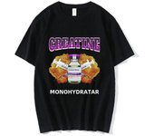 Creatine Monohide Print T-Shirt, Crew Neck Short Sleeve T-Shirt, Casual Every Day Tops, Women's Clothing