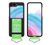 Fashion Personality Woven Wrist Strap Phone Case For Samsung Galaxy Z Flip 5 4 3 Soft Silicone Cover For Samsung Z Flip 5 Fundas