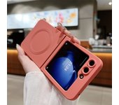 Official Liquid Silicone Matte Armor For Magsafe Magnetic Case For Samsung Z Flip ZFlip 6 5 4 3 ZFLIP6 Wireless Charging Funda