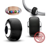 New 925 Sterling Silver Solid Color Murano Glass Charm Shining Beads Fit Original Pandora Charms Bracelet Fine Jewelry Wholesale