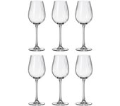 BOHEMIA OPTIC 6 Copa Vino Cristalin 40CL Transparente Brillo Fabricado en República Checa Ecológico