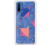 Funda compatible con Xiaomi Redmi 9T/Pocophone M3 - Geometric bluerose