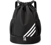 Bolsa deportiva de fitness para mujer con cordón Bolsas negras de regalo