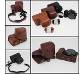 PU Leather Camera Case Bag for Sony ZV-E10 Camera Bag Zve10 (16-50 Lens) Protective Leather Case for Sony ZVE10 Camera Shell