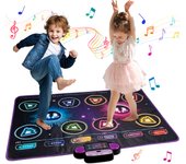 90x90cm Music Play Mat Educational Toys For Kids Large Elecrtic Dancing Mat With Lights Keyboard With 3 Game Modes Sport Toys
