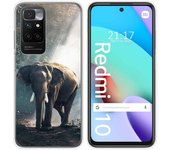 Funda Silicona para Xiaomi Redmi 10 (2021/2022) diseño Elefante Dibujos