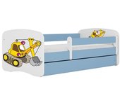 Cama 140 x 70 cm Kocot Kids com gaveta e colchão BabyDreams Digger Blue