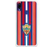 Funda original compatible con Xiaomi Redmi Note 7-Note 7 Pro - UD Almería rayas rojas y blancas clear