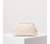 Pattern hollow woven bag, simple clutch bag, Bohemian clip bag, holiday casual straw purse, beach bag (random pattern)