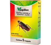 Papillon Trampa Adhesiva Para Cucarachas (5 Cartones) - Eficaz Contra Todo Tipo de Cucaracha