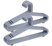 Percha de plastico plata pack de 24 unidades 39.50x0.30x20.60h cm