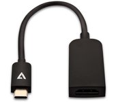 V7 Adaptador DisplayPort a HDMI color negro fino