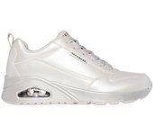 Skechers UNO AIR GALACTIC GAL - Deportiva Urbana Mujer - Aire SKECH-AIR - Offwhite Metalizado - Memory Foam