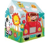 INTEX- Casita infantil juegos, 95x75x107 cm, diseño animales colorido, estructura con varillas de plástico, vinilo resistente en una sola pieza, ventana y puerta, montaje fácil, juego simbólico, niños 3 a 6 años, uso en exterior o interior