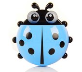 Cute Ladybird Beetle Shaped Toothpaste Rack Strong Suction Cup Plastic Toothbrush Holder Bathroom Wall Tooth Holde