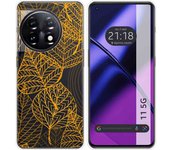 Funda Silicona Transparente para Oneplus 11 5G diseño Hojas Dibujos